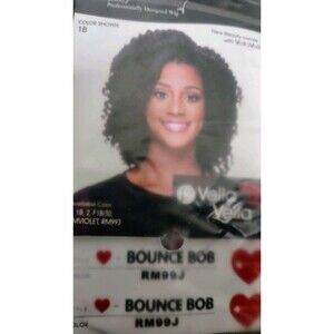 Vivica A. Fox Bounce Bob Wig RM99J | New in Package |‎ Burgundy Black Curly Bob